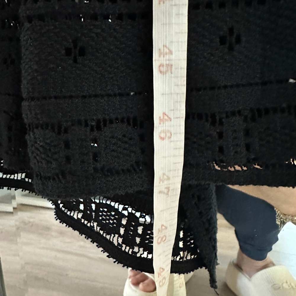 Kobi Halperin Black Lace Crochet‎ Sleeveless Fit Flare Midi Dress 8 - Picture 9 of 9